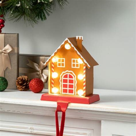 glitzhome Christmas Stocking Holders for Mantle,Metal Marquee 